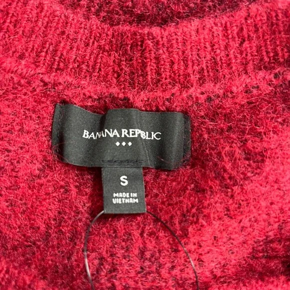 Banana Republic Factory Cozy Mini Sweater Dress S Red NWT Wool Blend Oversized